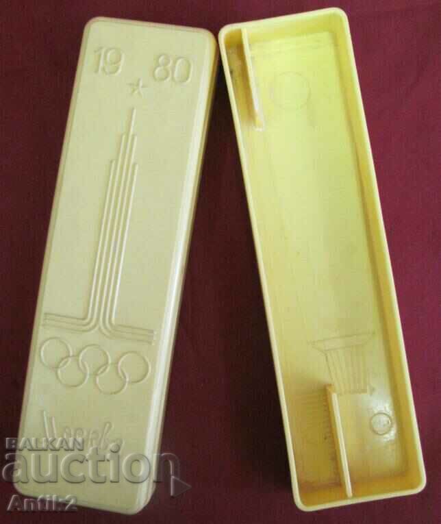 Auction 1980 Bakelite Box for Pencils Moscow Olympics Auction 1980 Bakelite Box for Pencils Moscow Olympics