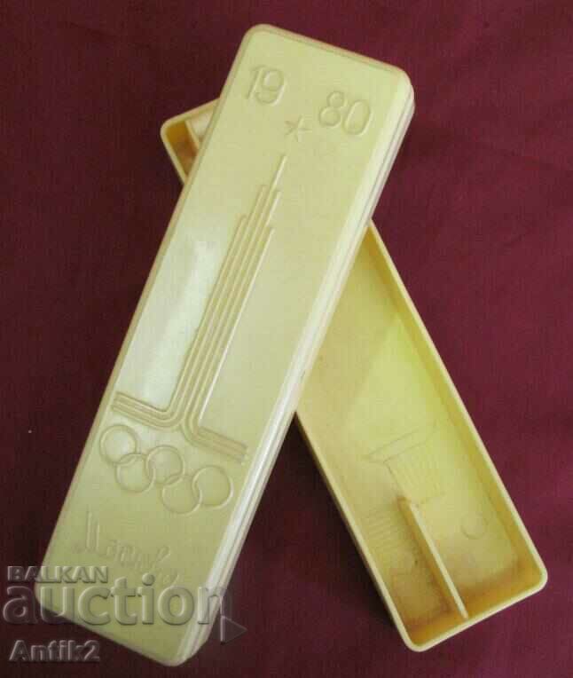 Delivery of 1980 Bakelite Box for Pencils Moscow Olympics Delivery of 1980 Bakelite Box for Pencils Moscow Olympics