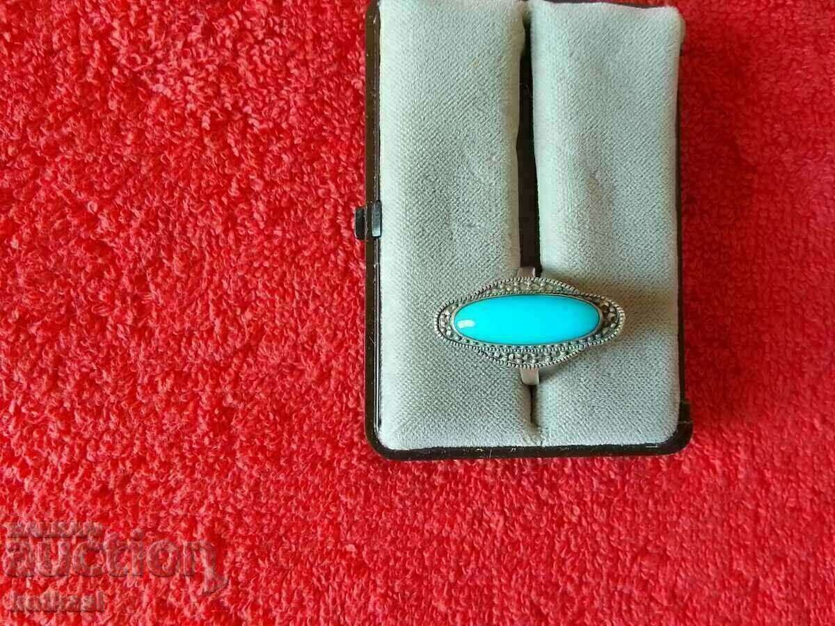 Sterling silver 925 ring with semi-precious Turquoise stones with price 95.50 BGN | € 48.83 Sterling silver 925 ring with semi-precious Turquoise stones with price 95.50 BGN | € 48.83