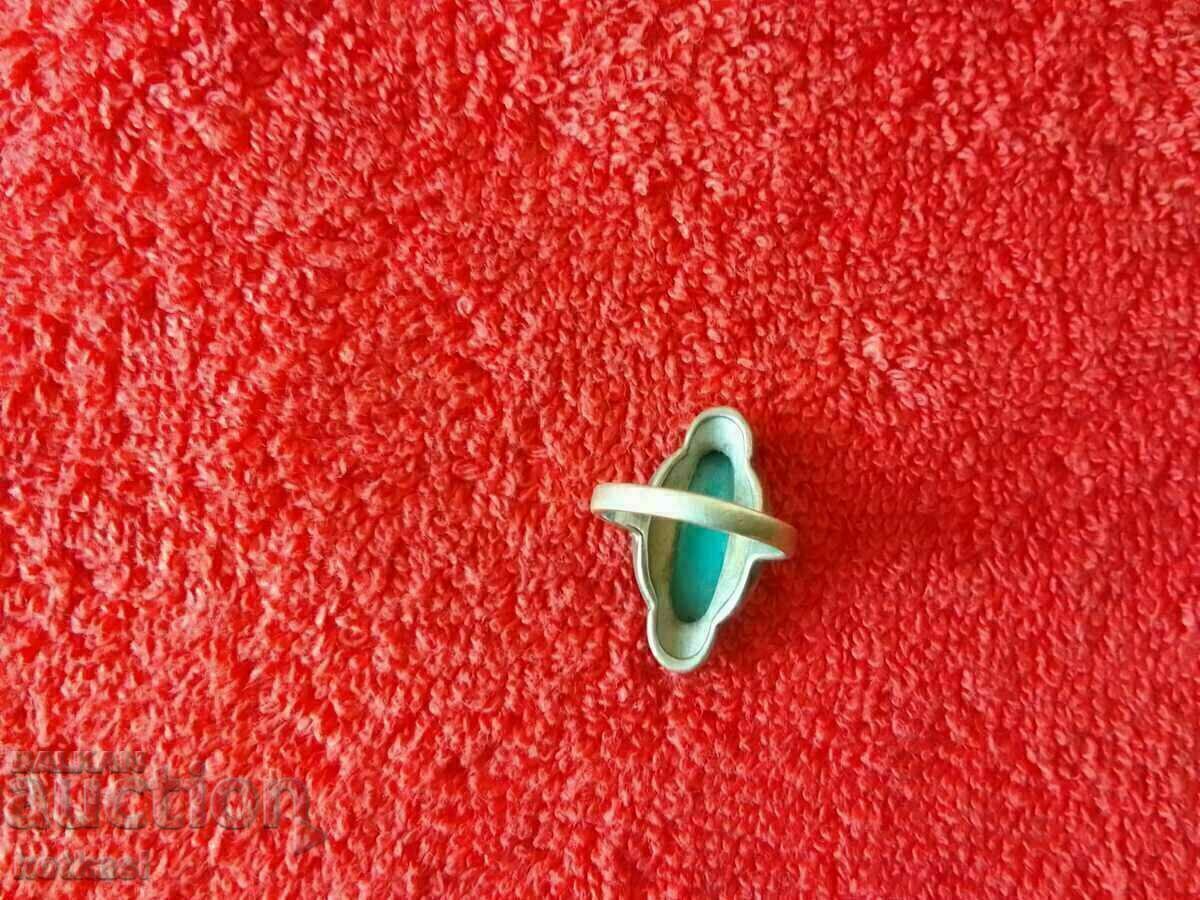 Sterling silver 925 ring with semi-precious Turquoise stones - 6 Sterling silver 925 ring with semi-precious Turquoise stones - 6