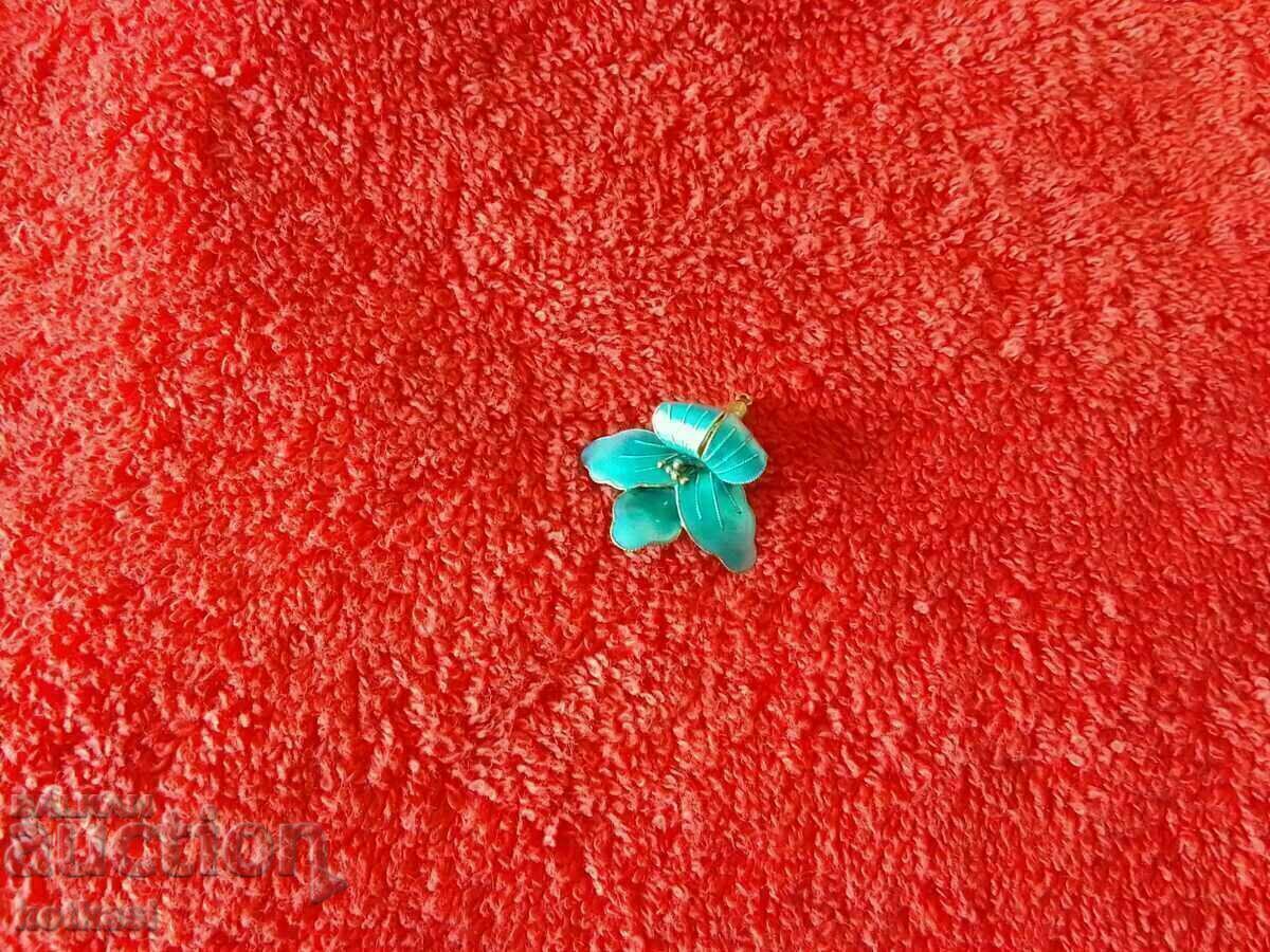 Old Silver 925 Gold Plated Flower Brooch - 5 Old Silver 925 Gold Plated Flower Brooch - 5