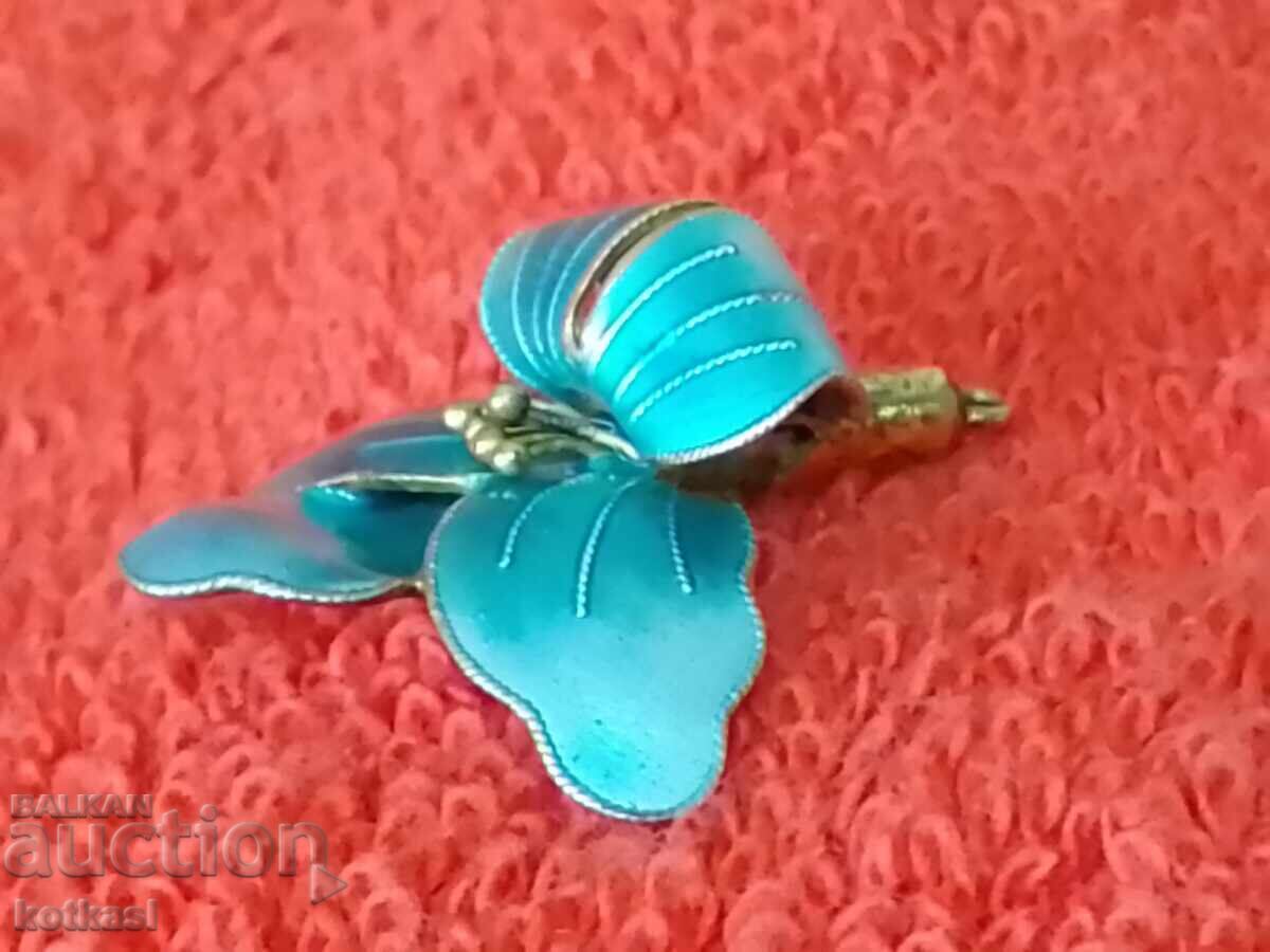 Old Silver 925 Gold Plated Flower Brooch - 6 Old Silver 925 Gold Plated Flower Brooch - 6
