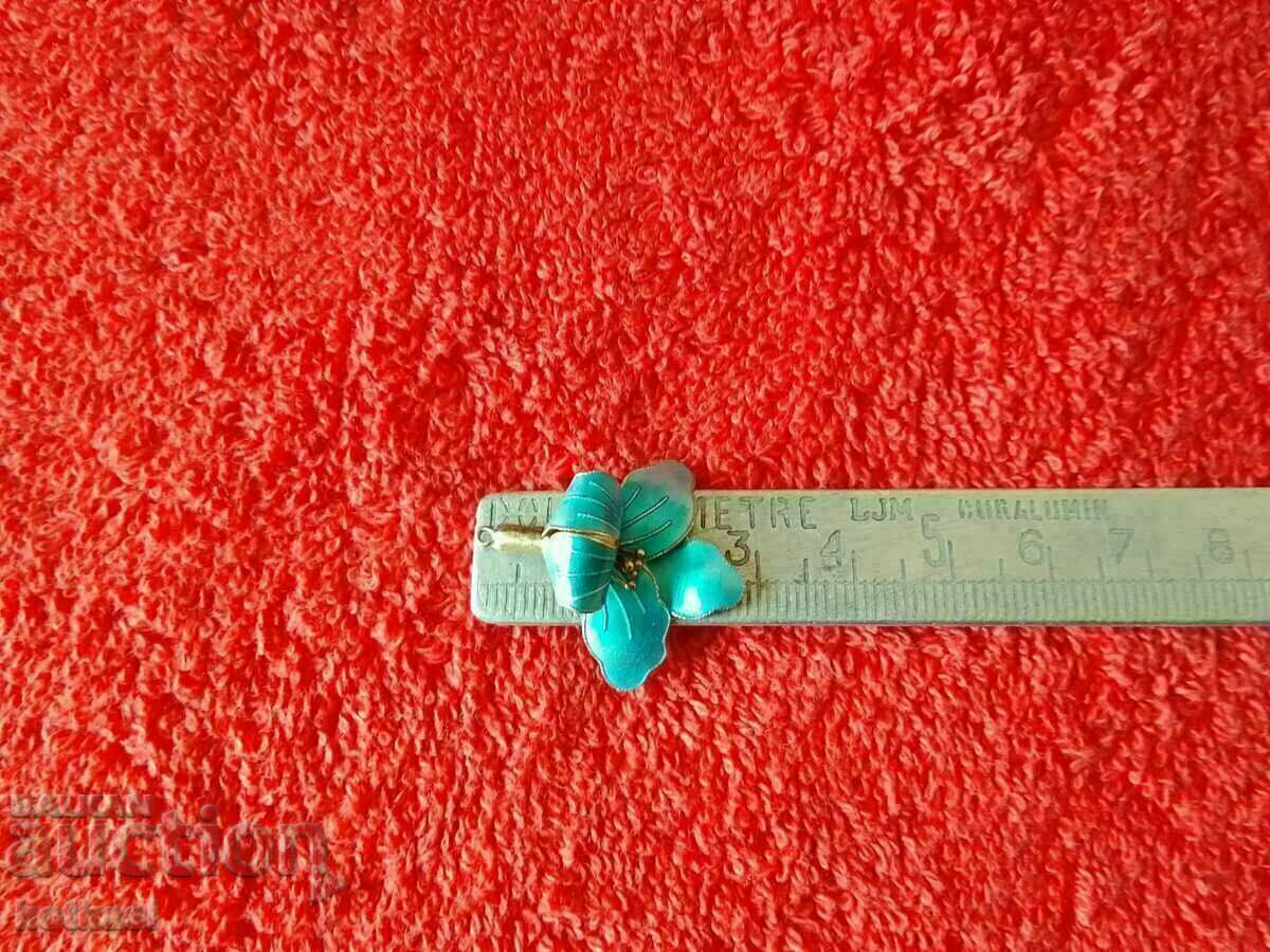 Old Silver 925 Gold Plated Flower Brooch - 7 Old Silver 925 Gold Plated Flower Brooch - 7