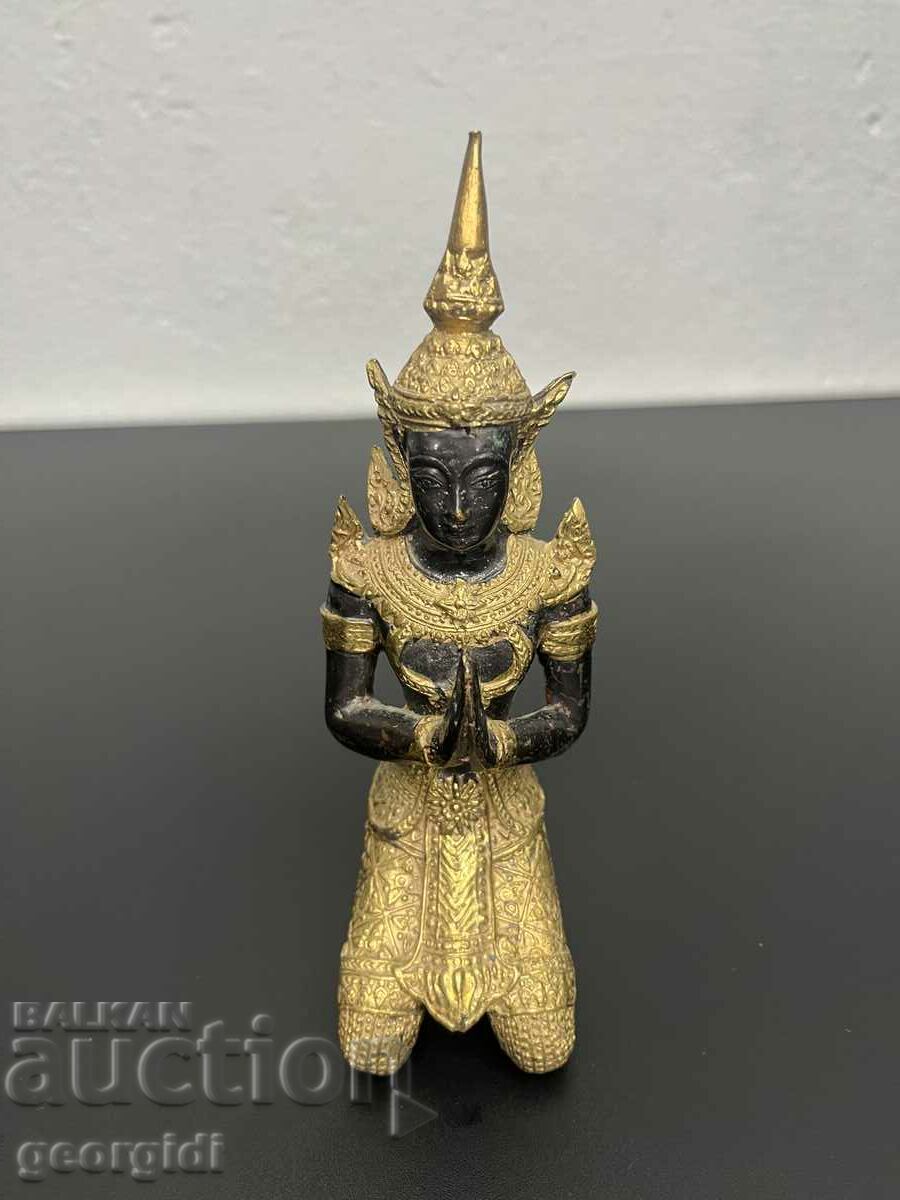 Thai bronze figure of a female dancer / Buddha. #5096