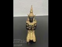 Figura thailandeză din bronz a unei dansatoare / Buddha. #5096