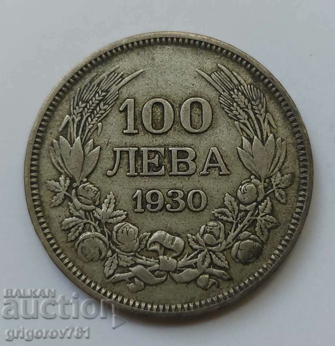 100 leva argint Bulgaria 1930 - monedă de argint #3