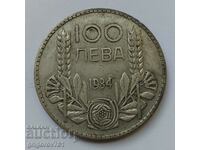100 leva argint Bulgaria 1934 - monedă de argint #5