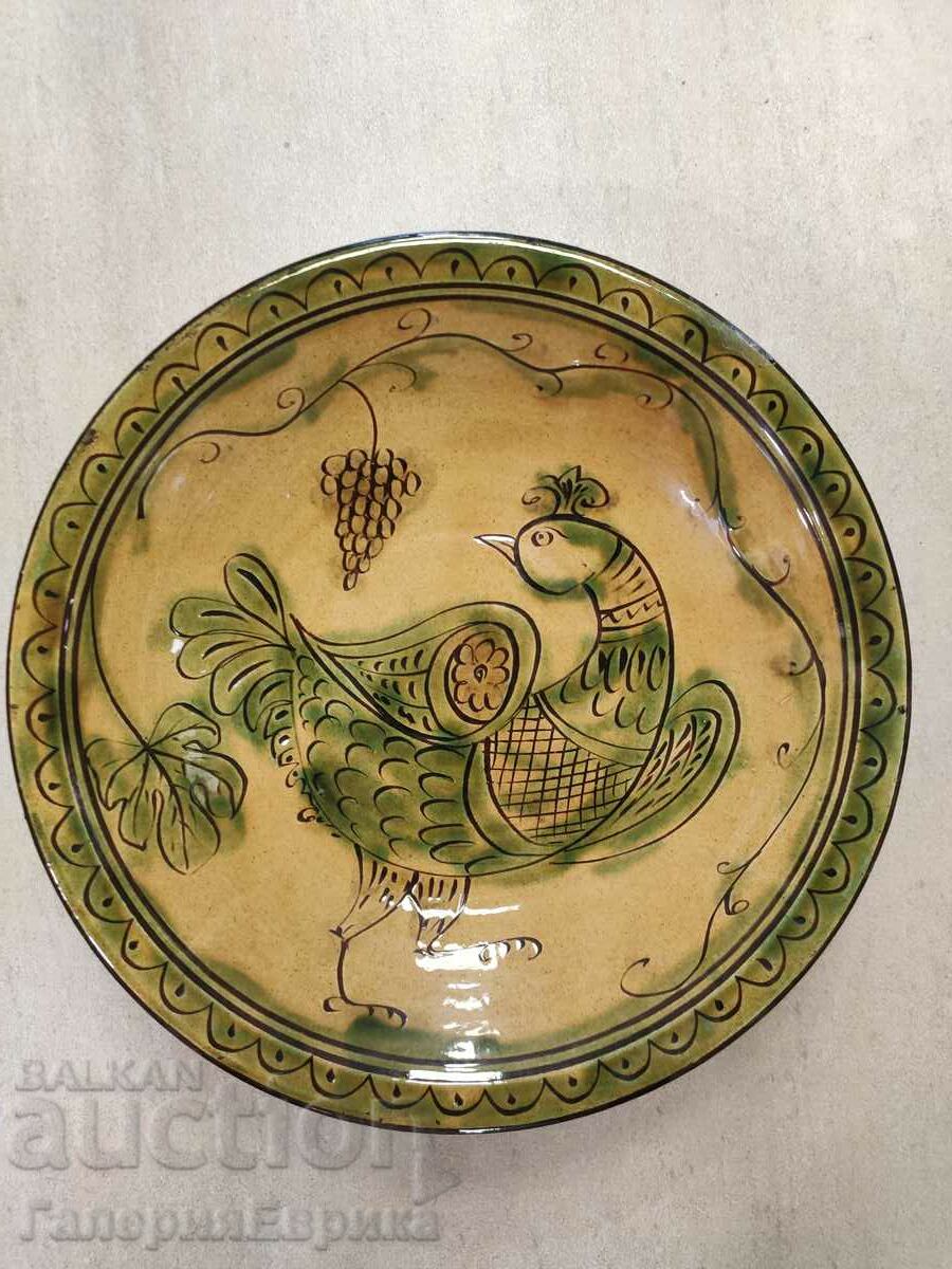 Ceramic plate Bulgarian hand painted