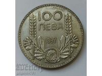 100 лева сребро България 1937 -  сребърна монета #9