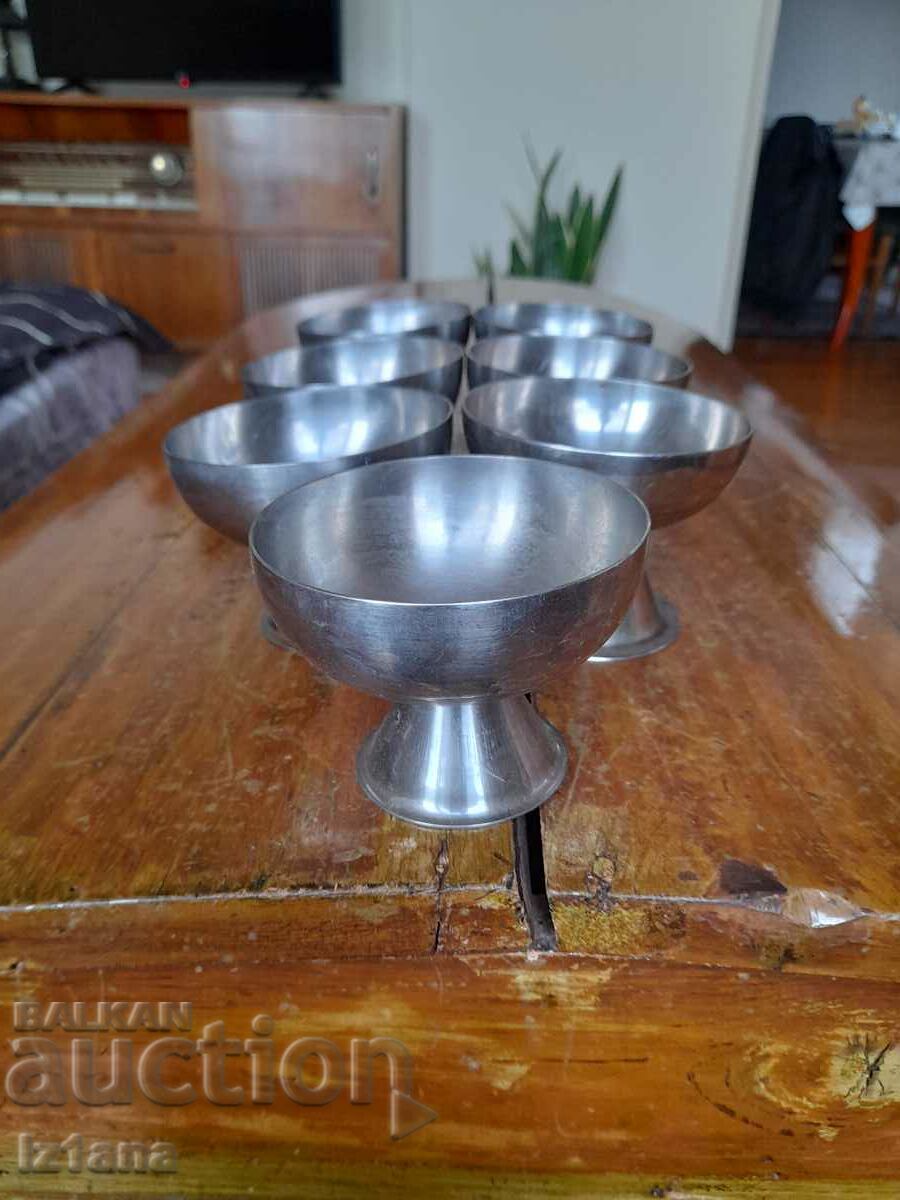 Old stainless ice cream bowls