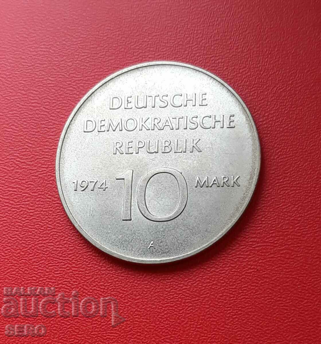 Германия-ГДР-10 марки 1974-25 г.ГДР