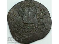 Mezzo Bologno 1700 Vatican Clement XI (1700-1721) 28mm Lion
