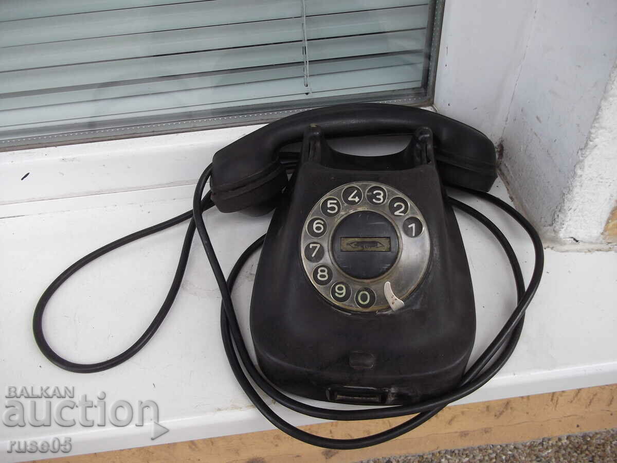 Telephone puck black bakelite old from early social with price 40.00 BGN | € 20.45