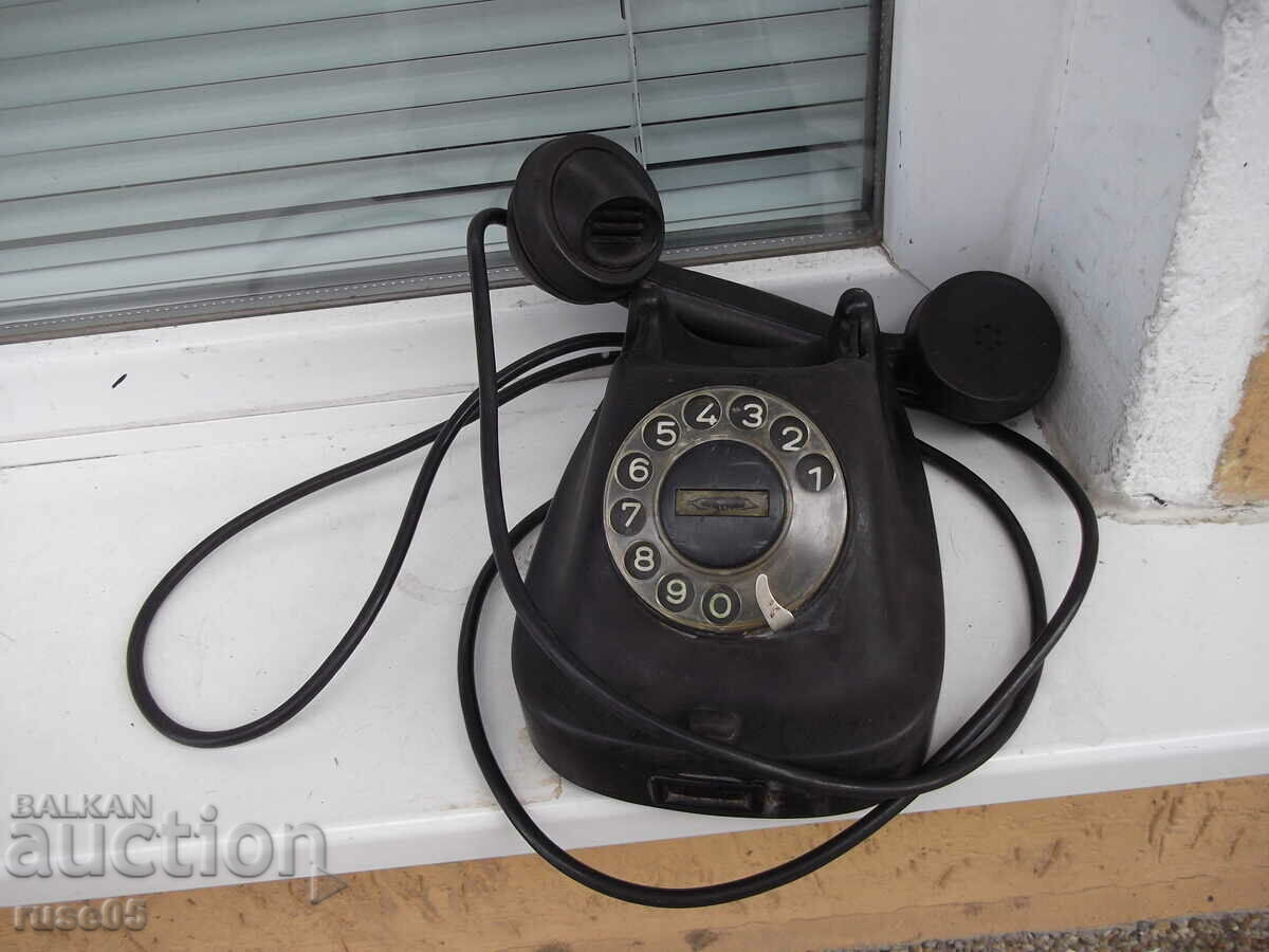 Auction  Telephone puck black bakelite old from early social