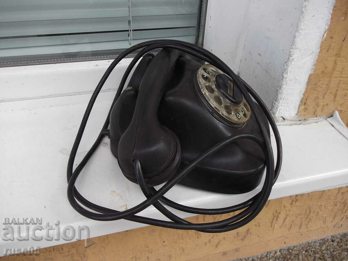 Telephone puck black bakelite old from early social - 7