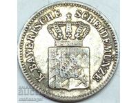 1 Kreuzer 1859 Βαυαρία Γερμανία ασήμι - αρκετά σπάνιο