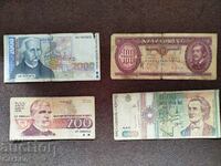 Стари български и чуждестранни банкноти, запазени!