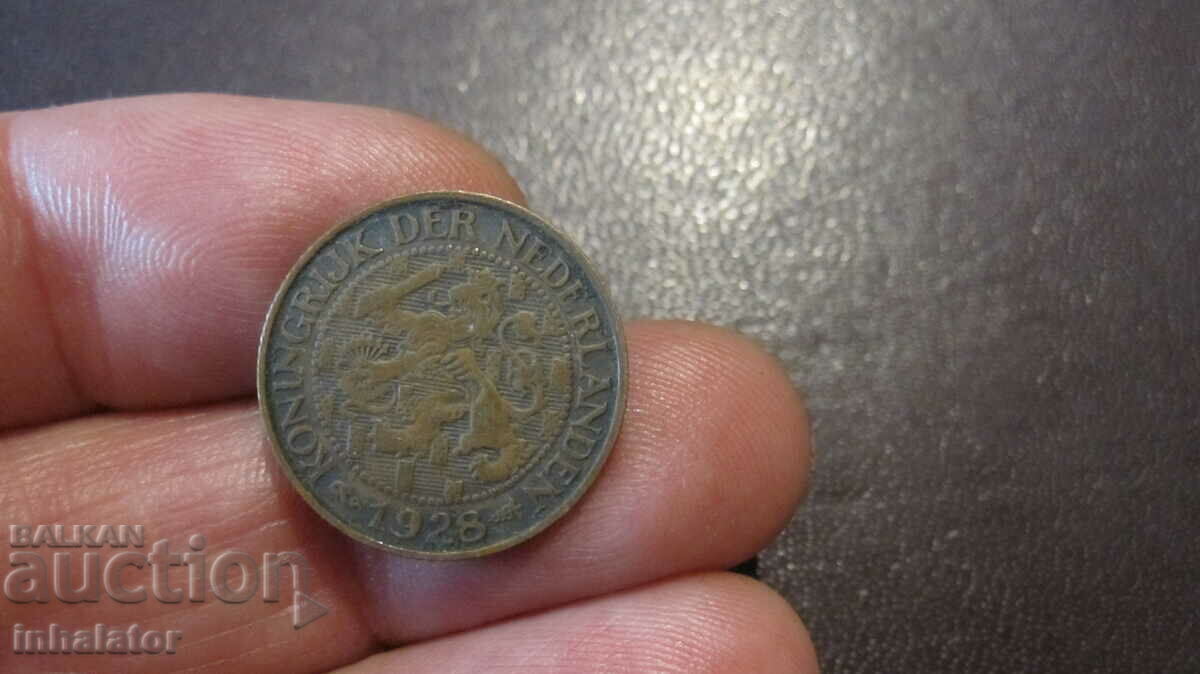1928 год 1 цент  Холандия -
