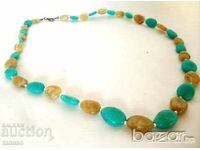 Огърлица, гердан имитация на ахат