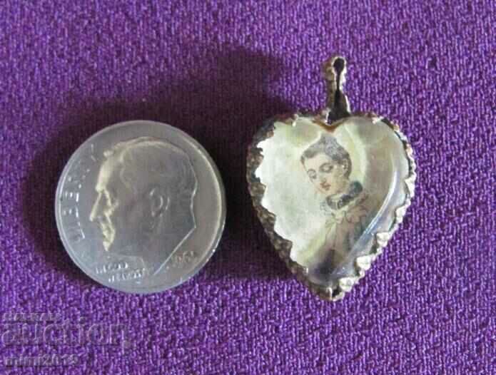 19th century Medallion, Amulet with bronze fittings - 6 19th century Medallion, Amulet with bronze fittings - 6