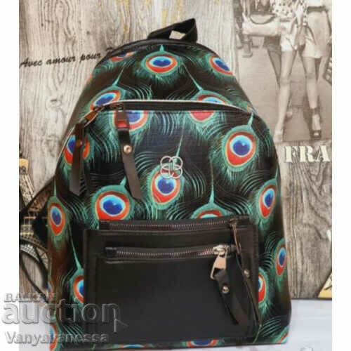 Super trendy women's backpack with floral accents