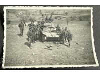 4177 Kingdom of Bulgaria destroyed Greek tank road to Belomoriet