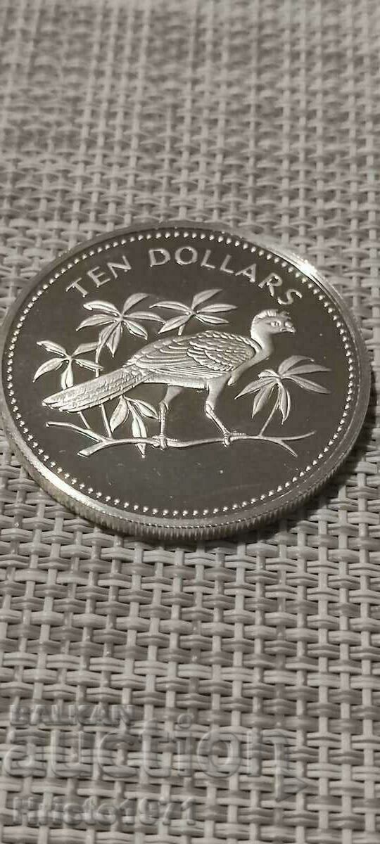 10 dollars 1974 Belize