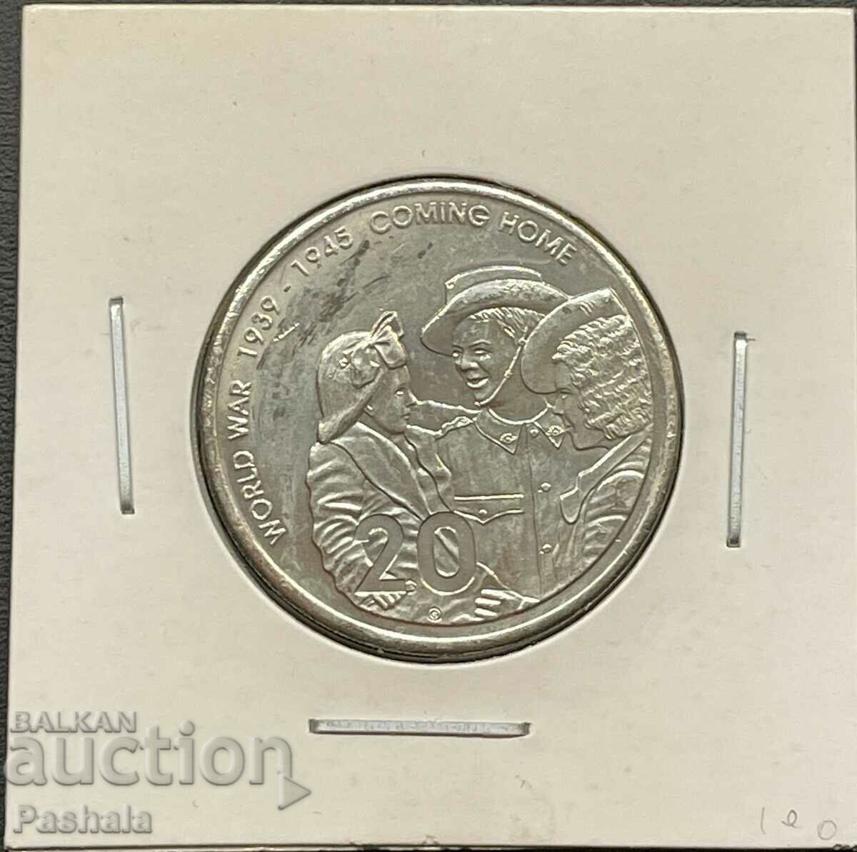 Австралия 20 цента 2005 г.