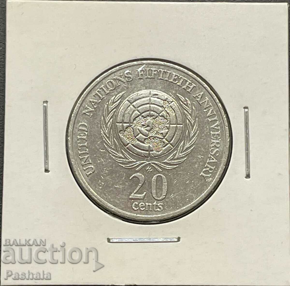 Австралия 20 цента 1995 г.