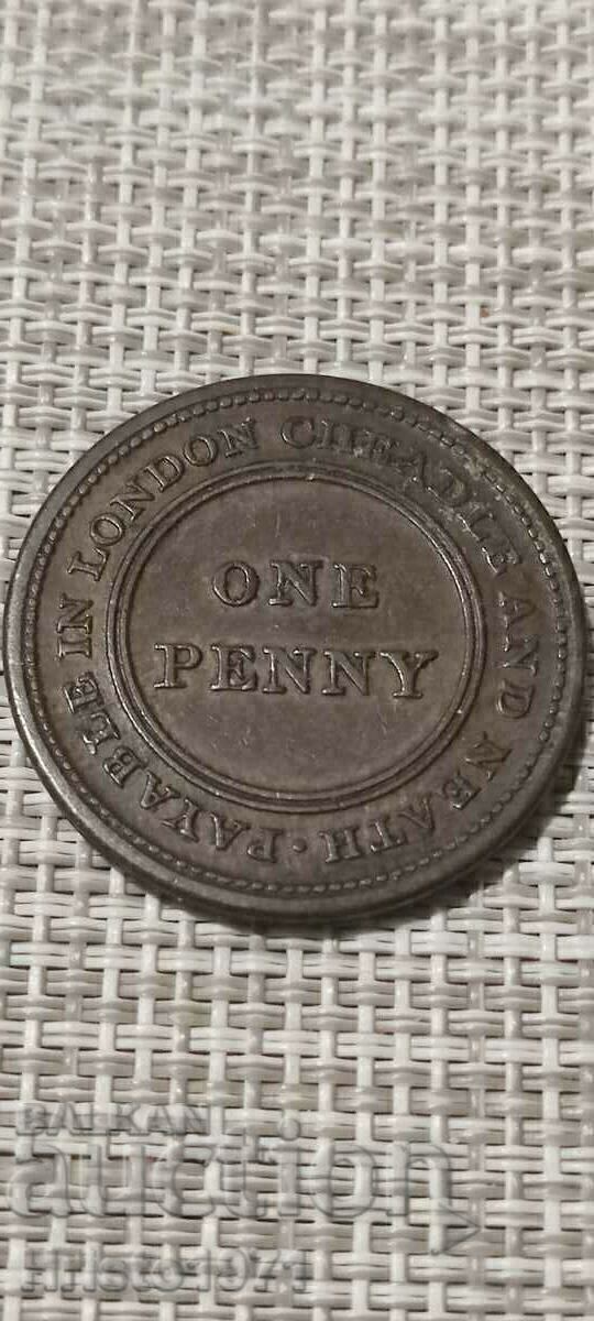 1 penny 1812 Staffordshire