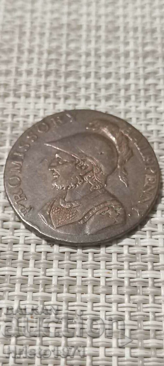 1/2 penny 1794 Hampshire