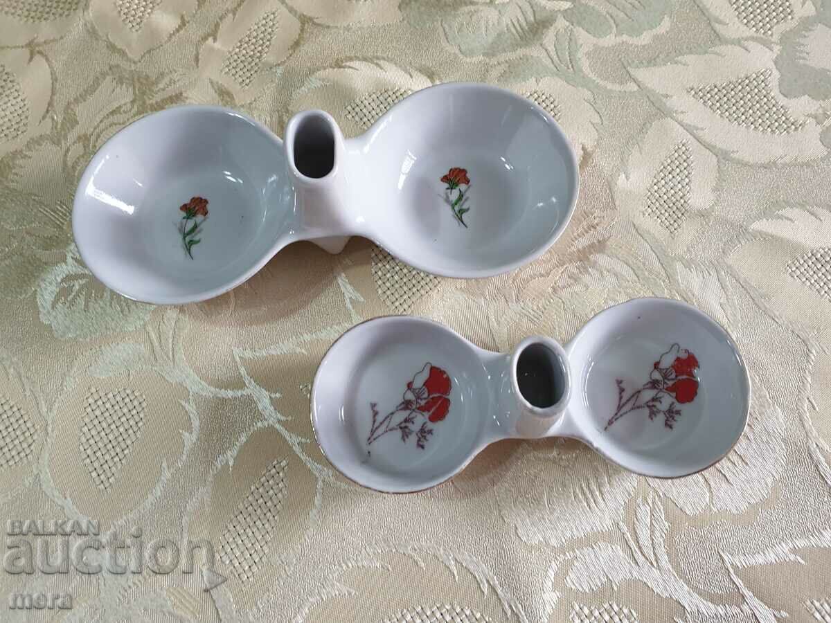Lot of Bulgarian porcelain salt shakers with price 15.00 BGN | € 7.67 Lot of Bulgarian porcelain salt shakers with price 15.00 BGN | € 7.67