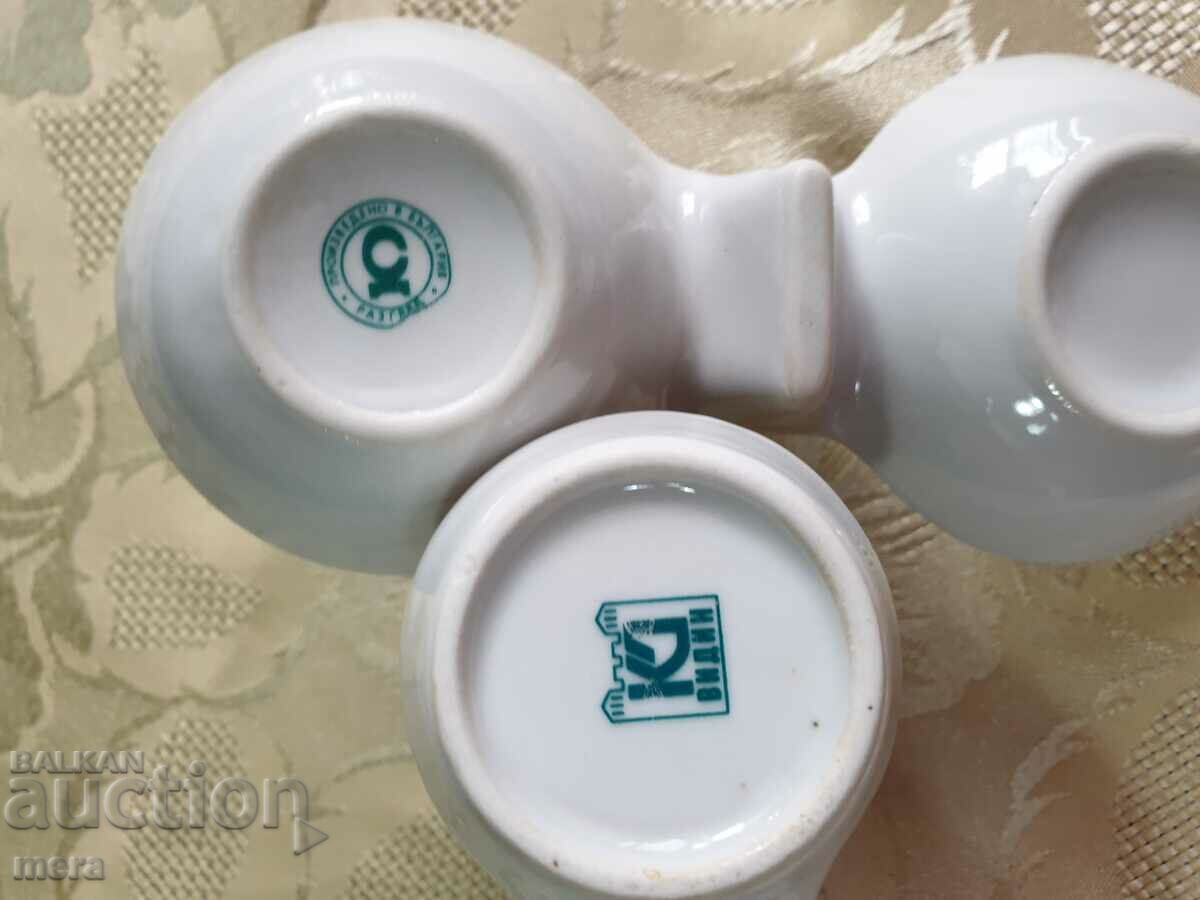 Lot of Bulgarian porcelain salt shakers - 5 Lot of Bulgarian porcelain salt shakers - 5