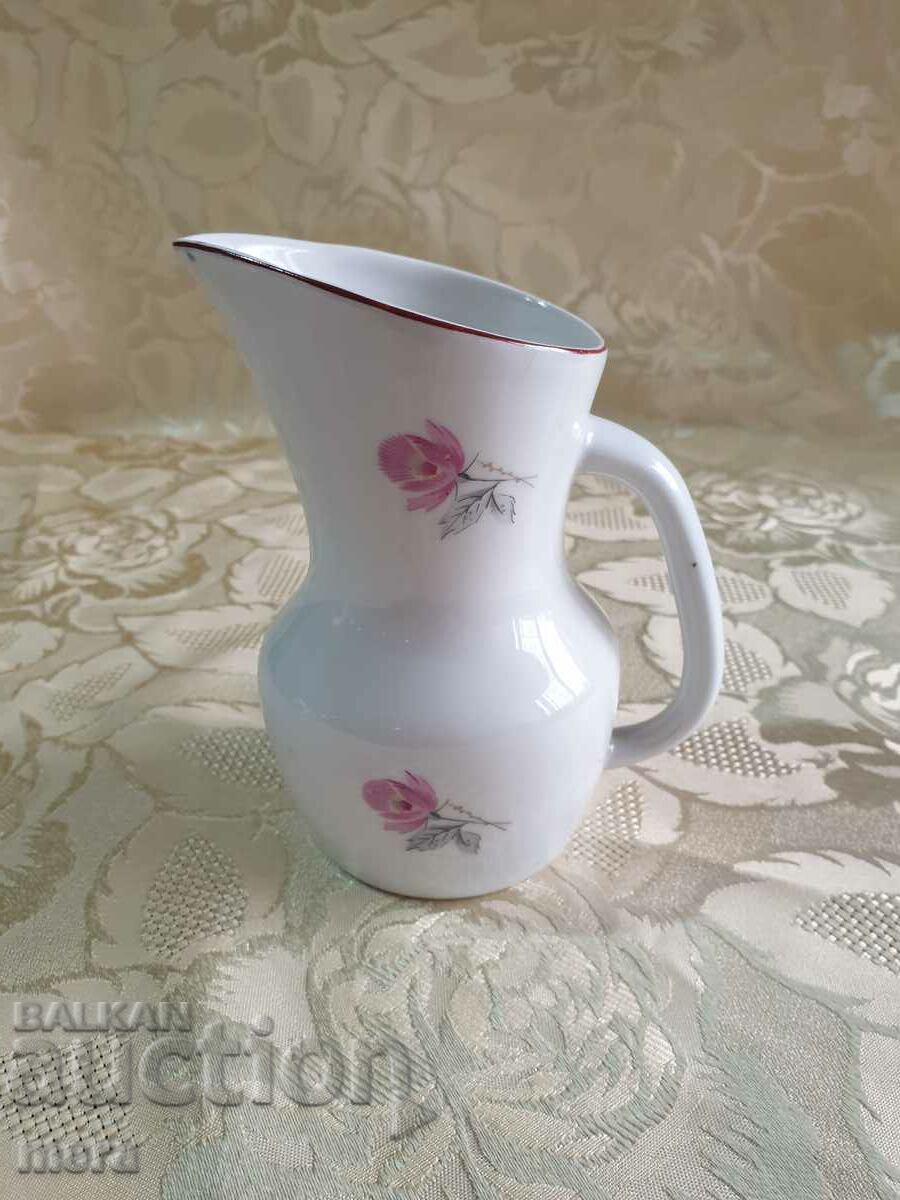 A small porcelain jug of a Bulgarian manufacturer