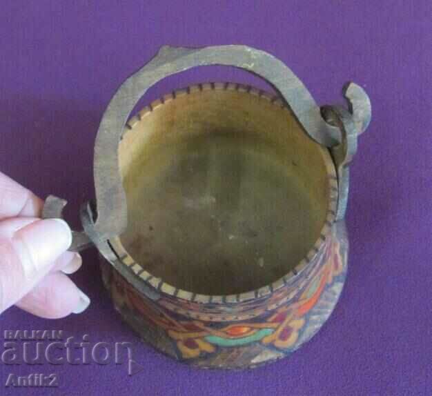 Auction Around 1910 Secession Wooden Model of Kettle pyrographed Auction Around 1910 Secession Wooden Model of Kettle pyrographed