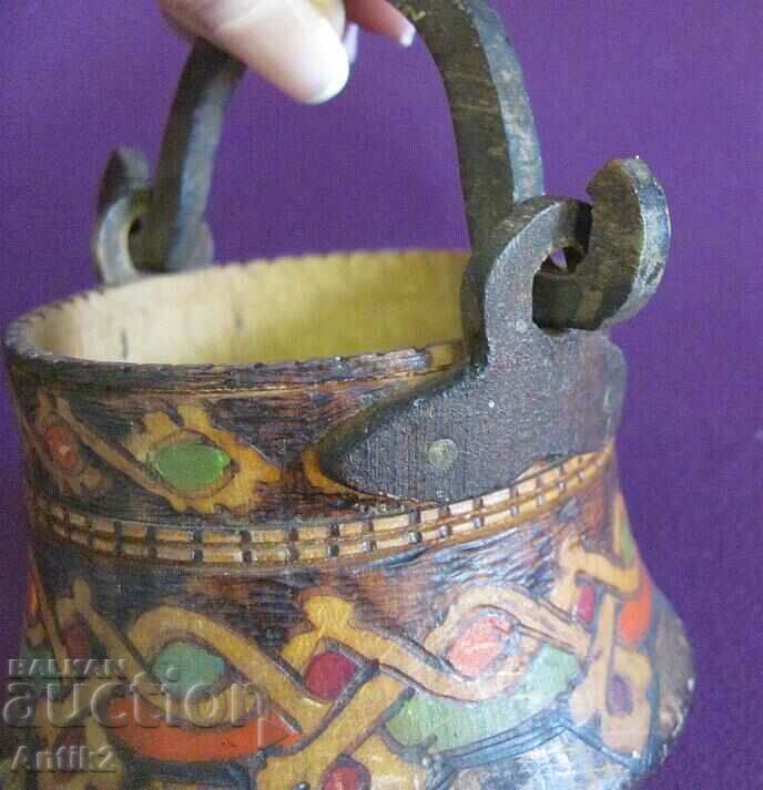 Delivery of Around 1910 Secession Wooden Model of Kettle pyrographed Delivery of Around 1910 Secession Wooden Model of Kettle pyrographed