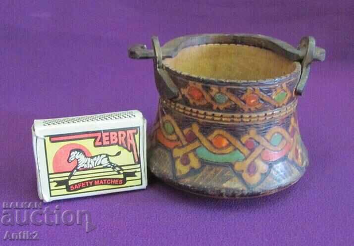 Around 1910 Secession Wooden Model of Kettle pyrographed - 6 Around 1910 Secession Wooden Model of Kettle pyrographed - 6