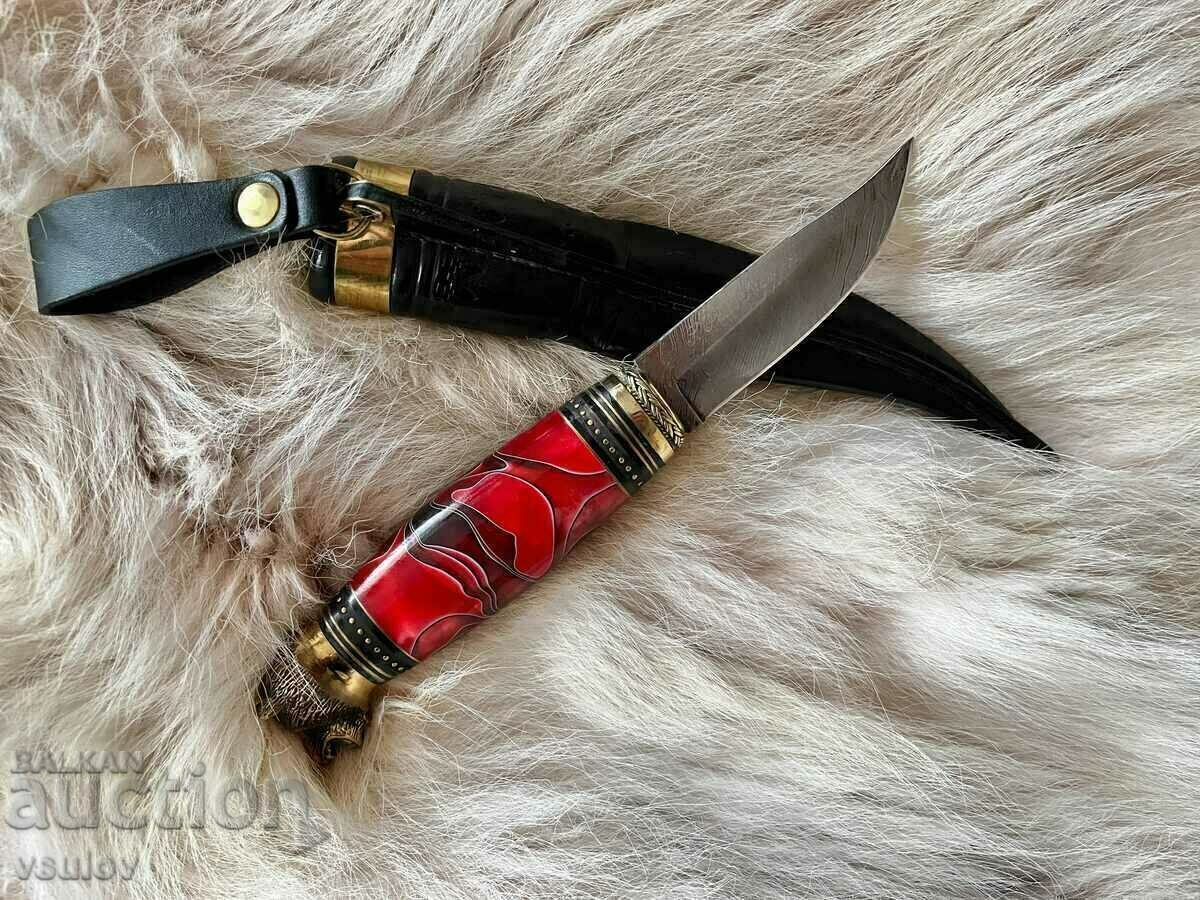 Прекрасен финландски нож с мечка, чисто нов, ръчна изработка с цена 386.98 лв. | € 197.86 Прекрасен финландски нож с мечка, чисто нов, ръчна изработка с цена 386.98 лв. | € 197.86