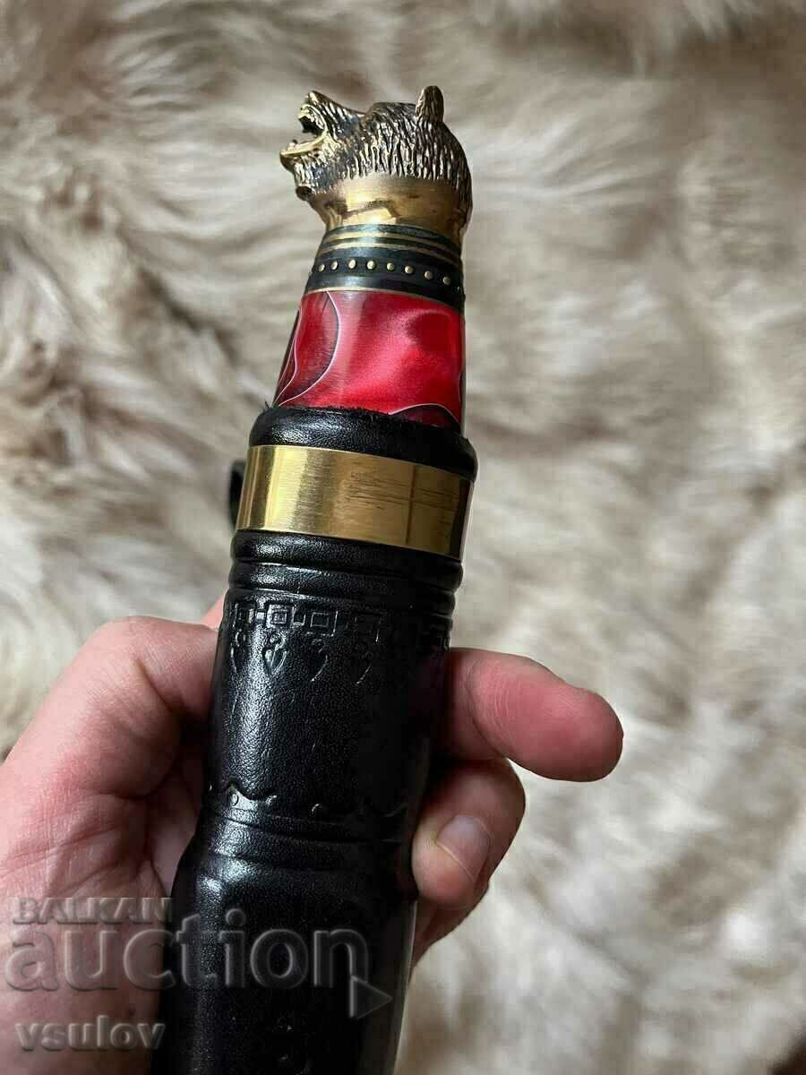 Прекрасен финландски нож с мечка, чисто нов, ръчна изработка - 7 Прекрасен финландски нож с мечка, чисто нов, ръчна изработка - 7