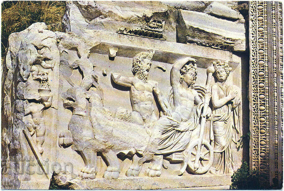 Turcia - Antalya - Perge - relief din teatru - 1979
