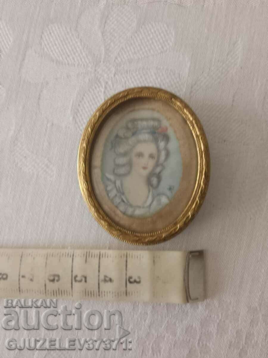 Delivery of Antique Victorian Hand Painted Miniature of French Pri Delivery of Antique Victorian Hand Painted Miniature of French Pri