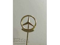 1970 Old German silver Mercedes Benz car badge