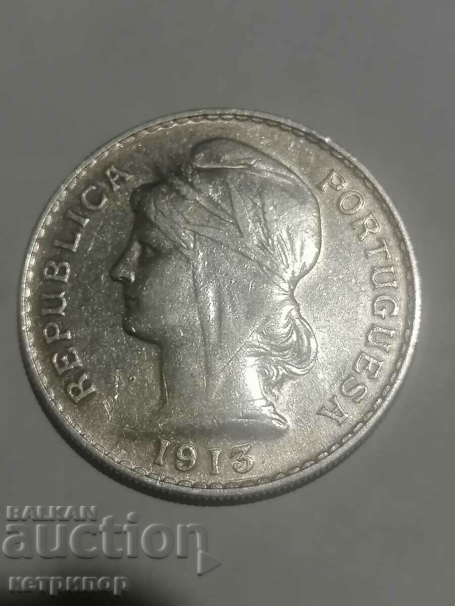 50 Centavos Portugalia 1913 Argint cu preț € 38.00 | 74.32 BGN