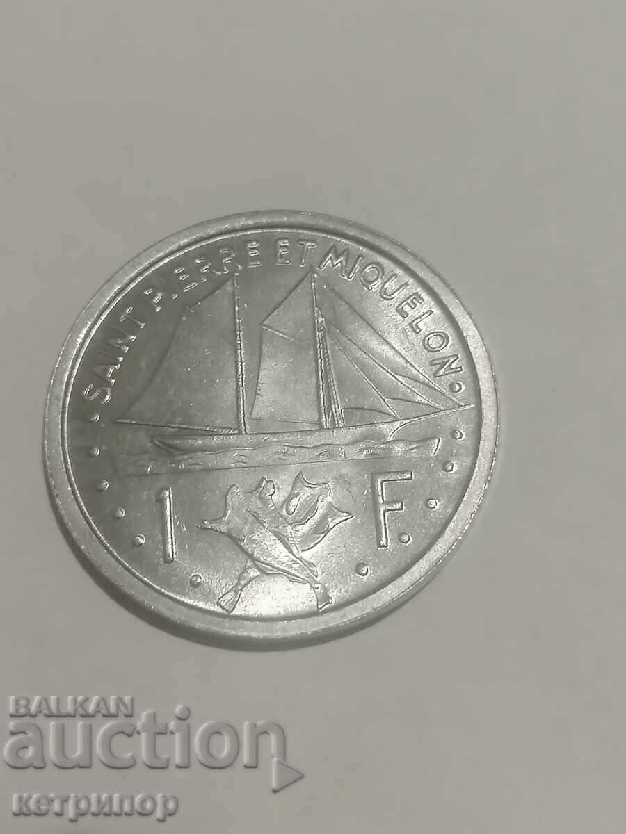 1 φράγκο Saint Pierre and Miquelon 1948 αλουμίνιο σπάνιο