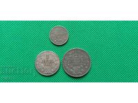 LOT of coins copy 50 cents 1 BGN 2 BGN 1916 Bulgaria