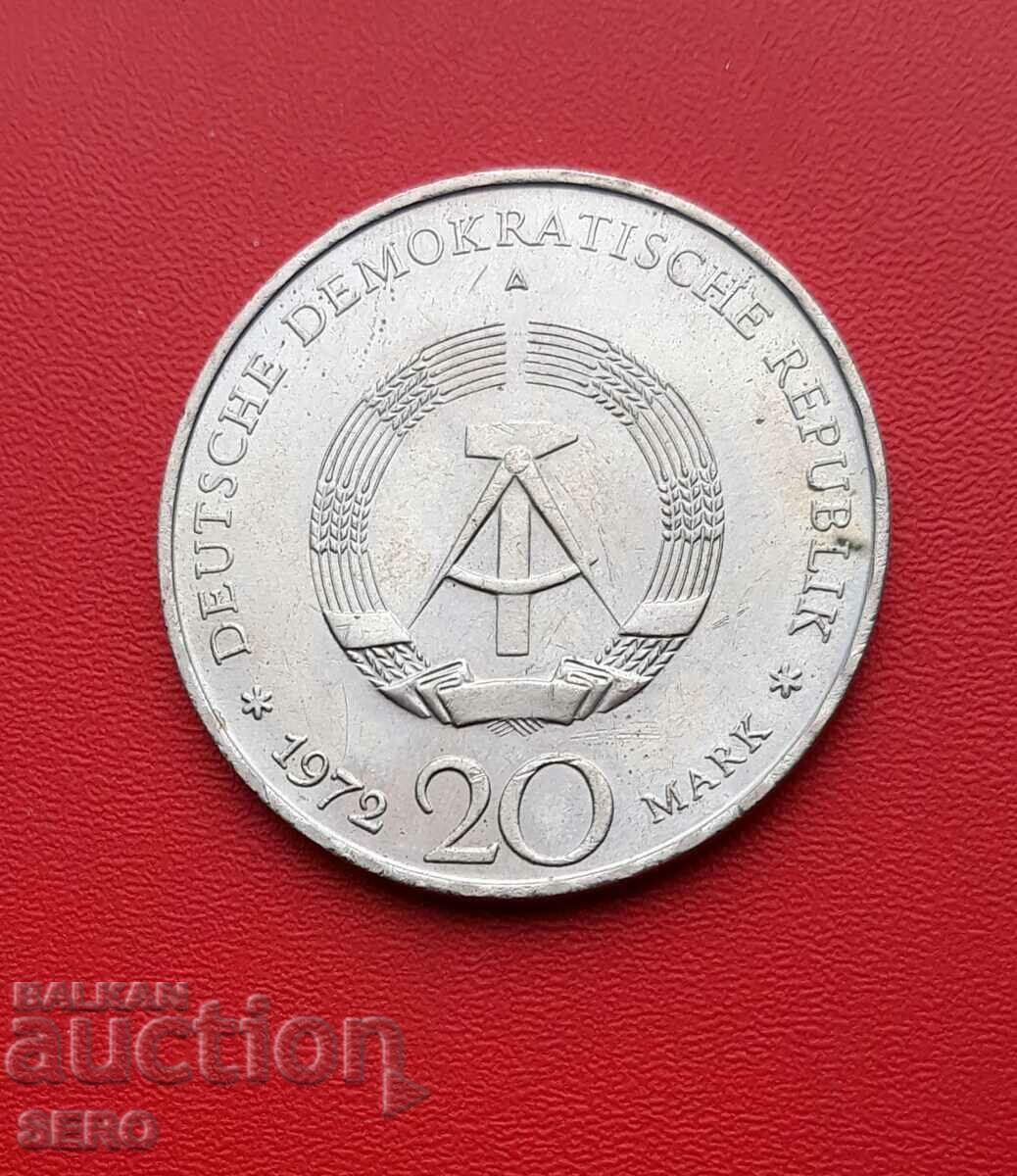 Германия-ГДР-20 марки 1972-Вилхелм Пик