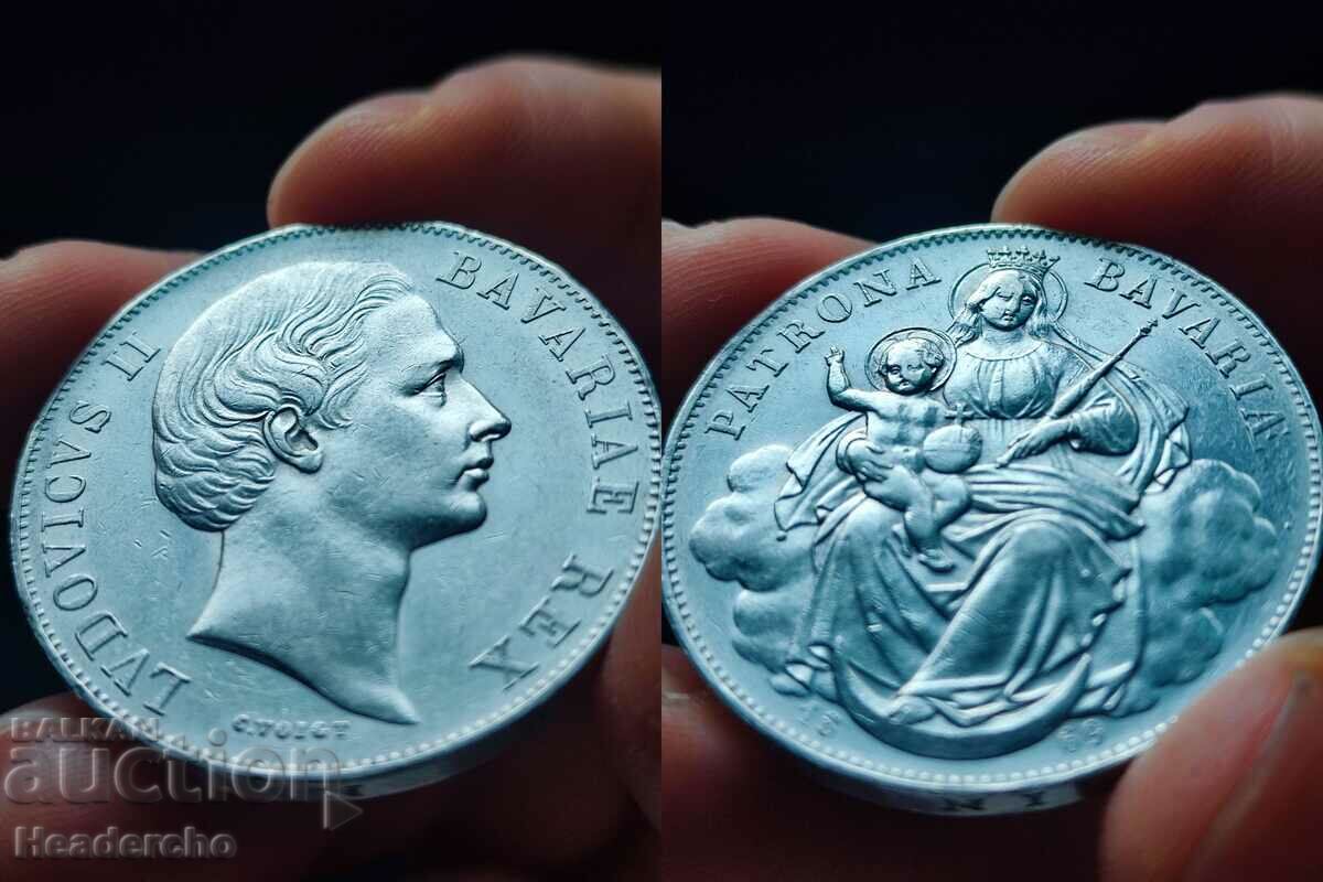 1 Thaler Bavaria (Germania) 1869 (argint)