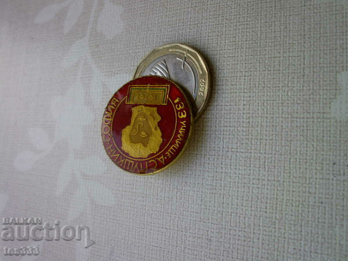 Аукцион Значка 133 училище А С Пушкин София