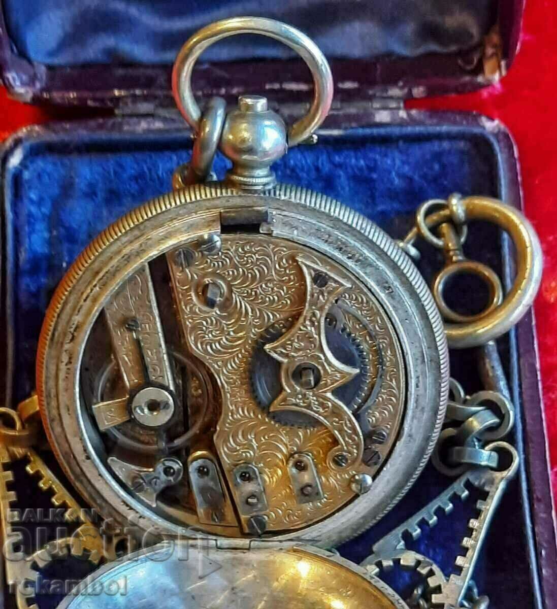 Auction Ottoman pocket watch with case and key Auction Ottoman pocket watch with case and key