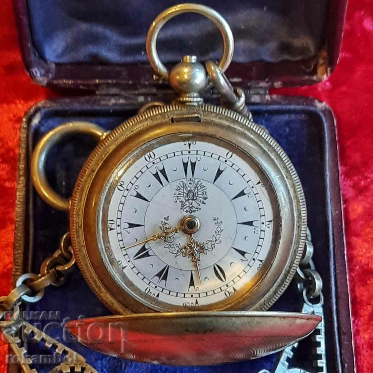 Ceas de buzunar otoman cu carcasă și cheie